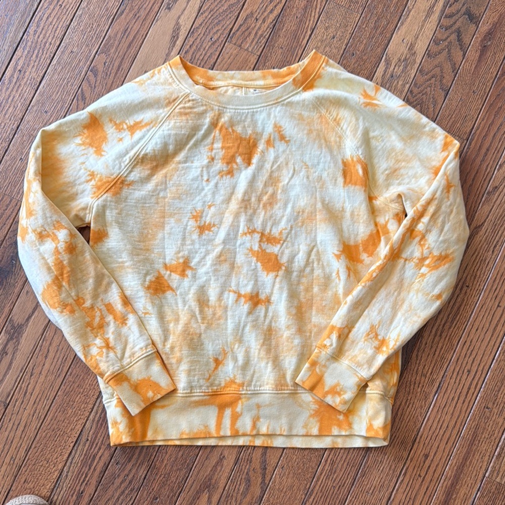 Athleta Orange Tie-Dye Sweatshirt